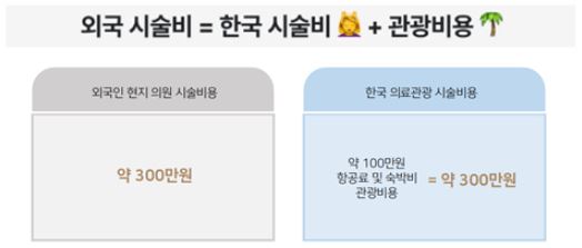 시술비 측면에서 외국보다 훨씬 가성비가 좋은 한국